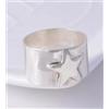 Artisan India Anello a fascia in argento sterling 925, argento massiccio, stella, anello a ...