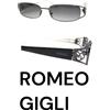 Romeo Gigli occhiali da sole donna vintage ROMEO GIGLI NERO metallo anni 2000 rettangolare
