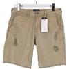 SCOTCH & SODA Pantaloni Corti Uomo W30 Denim Strappati Distressed Marrone