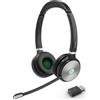 Yealink WH62 portatile, senza fili, chiamate/musica, 20 - 20000 Hz, cuffie, nero, grigio