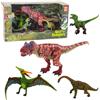 Leantoys Set di statuette Dinosauri zampe mobili zanne 4pz