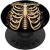 DKittensLovers Gabbia toracica divertente per Halloween, amanti dei gatti, mamma, papà, scheletro PopSockets PopGrip Adesivo