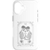 Tarot Card The Lovers Skeleton Goth Hall Custodia per iPhone 16 The Lovers Tarocchi Scheletro Gotico Tarocchi Lettura Strega