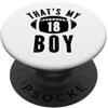 Leggende dello sport Questo è il numero 18 di My Boy Football PopSockets PopGrip Adesivo