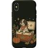 Pointer Dog Bond Custodia per iPhone X/XS Raffreddatore autunnale vintage Fall Dog Pumpkin