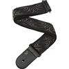 D'Addario Planet Waves 50F078 Tracolla per Chitarra in Tessuto, Motivo, Nero/Grigio