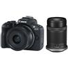 Canon EOS R50 + RF-S 18-45mm + RF-S 55-210mm Black