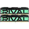 Goodram Ram UDIMM DDR4 GoodRam Rival Radiant 32GB 3200Mhz CL16 1.35V Nero-Verde [GGRGD4-32L16A/32GDC]
