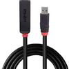 Lindy Prolunga attiva Lindy Slim Usb 3.0 tipo-A 15m 5Gbps Nero [43404]