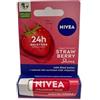 NIVEA Strawberry Shine Rossetto idratante curativo con burro di karité, oli e vitamine, 4,8 g