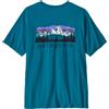 Patagonia T-shirt Fitz Roy Foothills Uomo Glacier Blue