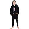 Wednesday Felpa Coperta per Bambina - Felpa Oversize in Pile con Cappuccio di Bambine Ragazze Gadget Regalo Ufficiale