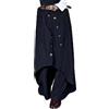 RAOKENSU Gonna da uomo, lunga, irregolare, stile giapponese, vintage, per il tempo libero, tinta unita, samurai, pantaloni da uomo, streetwear, gamba larga, oversize, Hakama, pantaloni estivi con