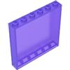 XYEIUGO 59349 Pannello Porta 1x6x5 10 Pezzi GDS-773 compatibile con Lego Mattoncini da Costruzione Colore Violet transparent