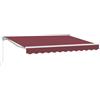 LKJephalotrop Tenda da sole retrattile con braccio articolato, 250 x 200 cm, con mezza cassetta, per terrazza, giardino, balcone, protezione solare, in poliestere, manovella, telecomando, rosso