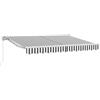 LKJephalotrop Tenda da sole retrattile, 3 x 2,5 m, con braccio articolato, per terrazza e giardino, ombreggiatura manuale, con manovella, montaggio a parete, telaio in acciaio, bianco