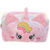 LRXIYODE Trousse Bambina Rosa Morbida in Tessuto, Borsa Viaggio Portatile | Makeup Tote, Toiletry Bag, Cartoon Toiletry Bag, Travel Accessories For Women