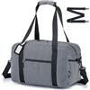 SPAHER Bagaglio a Mano 40x20x25 Ryanair Borsone da Viaggio Impermeabile 20L Borsa da Cabina per Aereo Palestra Weekend Ospedale Donna Uomo Cabin Bag con Tracolla Rimovibile, Nero Striscia