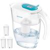 Cecotec H2ONature 2400 - Caraffa purificante attiva dell'acqua, filtro a quattro strati, indicatore LCD, capacità massima 2,4 L senza filtro, coperchio rimovibile, include 3 filtri