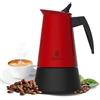 Cecotec Caffettiera Moka Express Piccolina 900 Red. 450ml, 10 Tazze di Caffè, Acciaio Inox, Adatta a Tutte le Superfici, Filtro Premium, Valvola di Sicurezza, Manico Termoresistente, Design Elegante