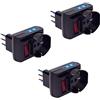 Poly Pool POLYPOOL - PP2386.13 Kit Adattatore MultiSize Spina Piccola e Prese Grandi - Spina 10A 2P+T, 2 Prese Biv. 10-16A e 1 Presa Pluristandard 10-16A 2P+T , Interruttore Automatico di Sicurezza