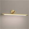 DESLP Lampada da Specchio Bagno Classico, Applique Frontale a Specchio Ottone con Testa Girevole, 3 Temperature di Colore, LED Luce Bagno Specchio Vintage Lampada Armadio per Toilette,71cm/12w