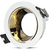 V-TAC Portafaretto LED da Incasso GU10 Rotondo Colore Bianco con Supporto Orientabile Oro