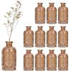 Relaxdays Vaso in Vetro Decorativo, Set 12 Vasetti per Fiori da Interno, HxD: 13x6 cm, Decorazione