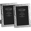 EDZARD Cornice Pavia set da 2 (10x15 cm) placcata argento antiossidante