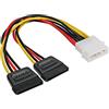 InLine® Internal power Y-cable, 1x 5.25' to 2x SATA power, 0.2m 1x