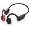 PHILIPS TAA5608BK/00 Cuffie Sportive Open-Ear Wireless, Conduzione Ossea, Bluetooth LE Audio e LC3, Resistenza all'Acqua IPX5, 6 Ore di Riproduzione, Luci di Sicurezza LED, Microfono, Nero