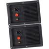 Kisangel Morsettiera per Casse Acustiche Professionale 2 Pezzi in Plastico Nero Terminale a 3 Porte per Altoparlanti e Subwoofer, Montaggio su Pareti Rigide e Uffici Aperti