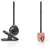 Nedis Microfono con cavo - Alta sensibilità audio - con pinza - 3,5 mm - nero 1,80 m