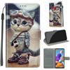KENHONER Custodia per Samsung Galaxy A21s, gatto | Portafoglio Pelle PU, Magnetica, Resistente Agli Urti, Scomparto Carte Credito, Pieghevole, Flip Libro, Motivo