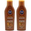 Nivea Sun Latte Solare Carotene, SPF 6, confezione da (2 X 200 ML)