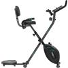 Cecotec Cyclette pieghevole con schienale con volano d'inerzia 3 kg X-Bike 3000 Neo Pro, schermo LCD, resistenza magnetica variabile, sella comfort e impugnature, supporto per tablet e ruote