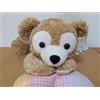 Disney Orso di peluche Duffy's Heartwarming Days con etichetta cuscino a scacchi att...