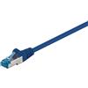 Goobay 94131 Cavo patch CAT 6A, S/FTP (PiMF), blu, 15 m - LSZH senza alogeni, rame