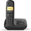 Gigaset Telefono cordless DECT GIGASET A270A con segreteria telefonica, display del chiamante, vivavoce, display LCD illuminato e capacità di memorizzare fino a 80 contatti - colore nero
