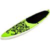 vidaXL SUP Board Set gonfiabile 366x76x15 cm Verde