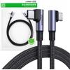 Ugreen Cavo angolare Usb-C a Usb-C Us335, 5A, 100W, 1M (nero)