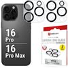 DISPLEX Vetro protettivo per fotocamera iPhone 16 Pro/16 Pro Max, 2 pezzi