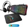 KROM Tastiera + mouse + cuffie + tappetino per mouse Krom Kritic RGB Rainbow Gaming Kit