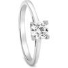 ALFIERI & ST. JOHN La preziosità dell'oro bianco 18kt si unisce al fascino di un diamante naturale da 0,50ct in questo anello solitario a 4 griffes alfieri & st. John. Pensato per la donna che ama la raffinatezza, la misura 14 valorizza la silhouette …