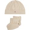 Tommy Hilfiger Cable Knit Beanie + Booties Kn0kn02157 Altri set di abbigliamento Unisex - Adulto (Pacco da 2)