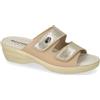 Valleverde 25312 Sandali Ciabatte Donna Pelle Strappi Beige