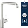 GROHE Essence Rubinetto Miscelatore Cucina, bocca alta, cromatura Starlight, Cromo Spazzolato 30269DC0