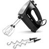 Bosch mfq2420b Mixer a mano, 4 livelli di velocità, motore di ultima tecnologia, 2 tubo scopa, 2 ganci per impastare, 400 W, piano inox Nero/Argento