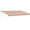 LKJephalotrop Tenda da sole retrattile con braccio articolato, 3 x 2,5 m, con manovella, in robusto poliestere e telaio in acciaio, tenda a semicassetta, per terrazza, giardino, balcone, telaio bianco