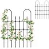 HOMASIS Traliccio da Giardino in Metallo Antiruggine | Grigliato Divisorio Decorativo per Rampicanti, Pannelli per Recinzione da Giardino per Verdure e Fiori, 146 x 186 cm